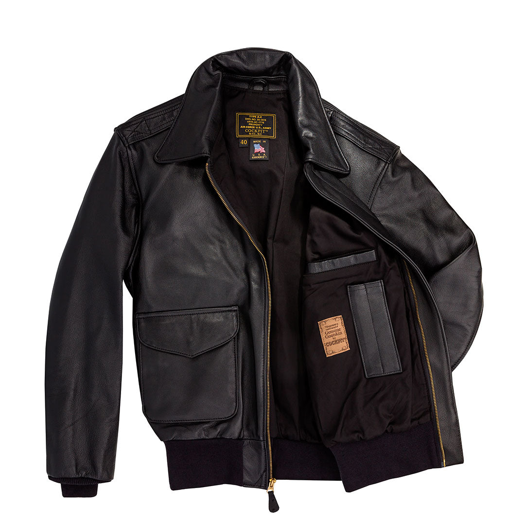 U.S.A.F. 21st. Century A-2 Jacket Z21V41 in Black