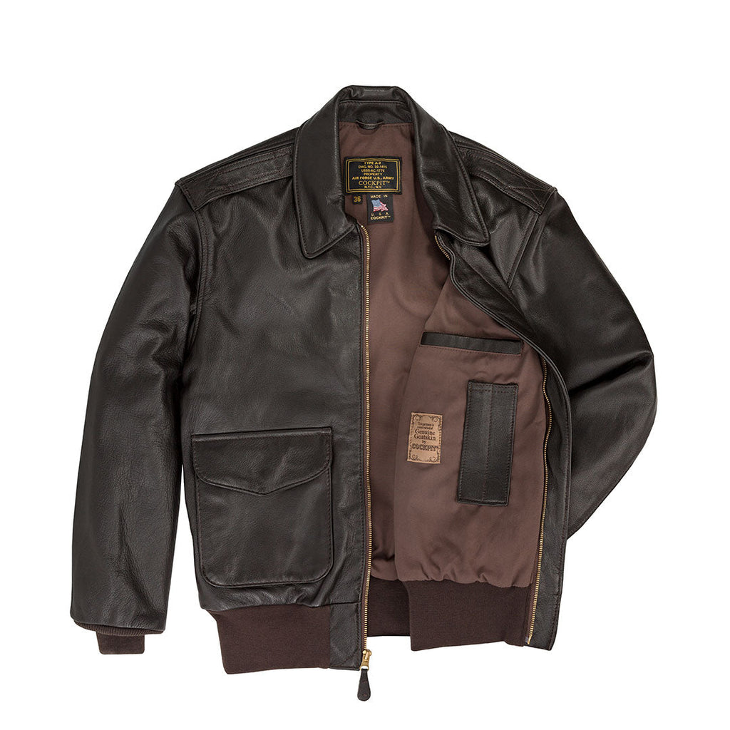 U.S.A.F. 21st. Century A-2 Jacket Z21V41 in Brown