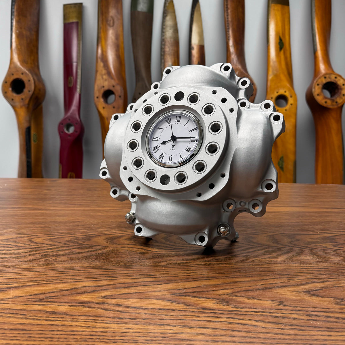 Hawker Beechcraft 1900D 14 Shot Airplane Propeller Hub Desk | Wall Clock