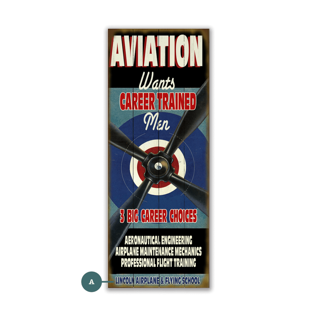 Aviation Career Training - Wood & Metal Wall Art
