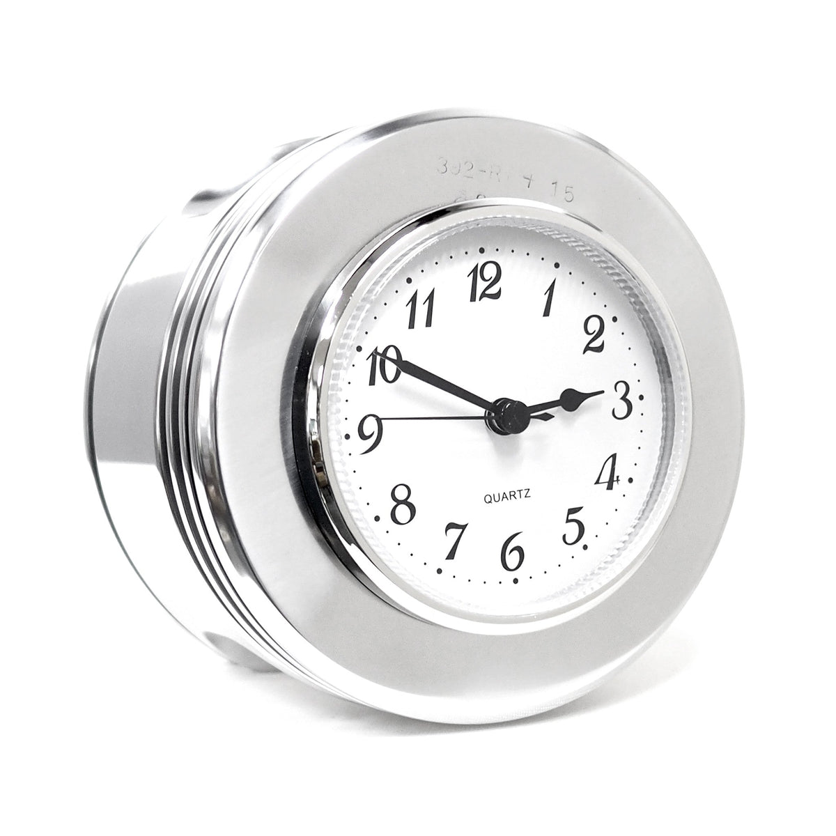J-Cobs WWII Boeing Stearman Warbird Radial Engine Piston Mirror Polished Desk Clock