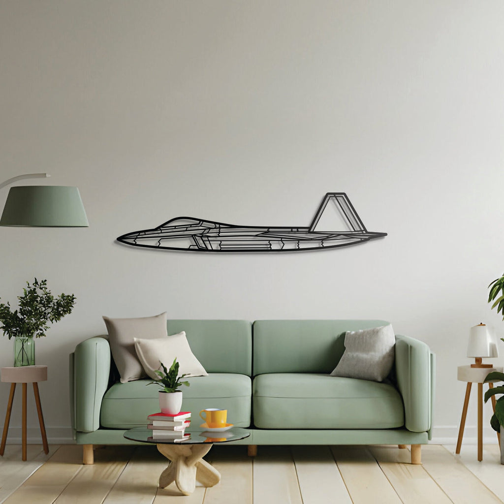 F-22 Raptor Metal Aircraft Wall Art - NCP0222