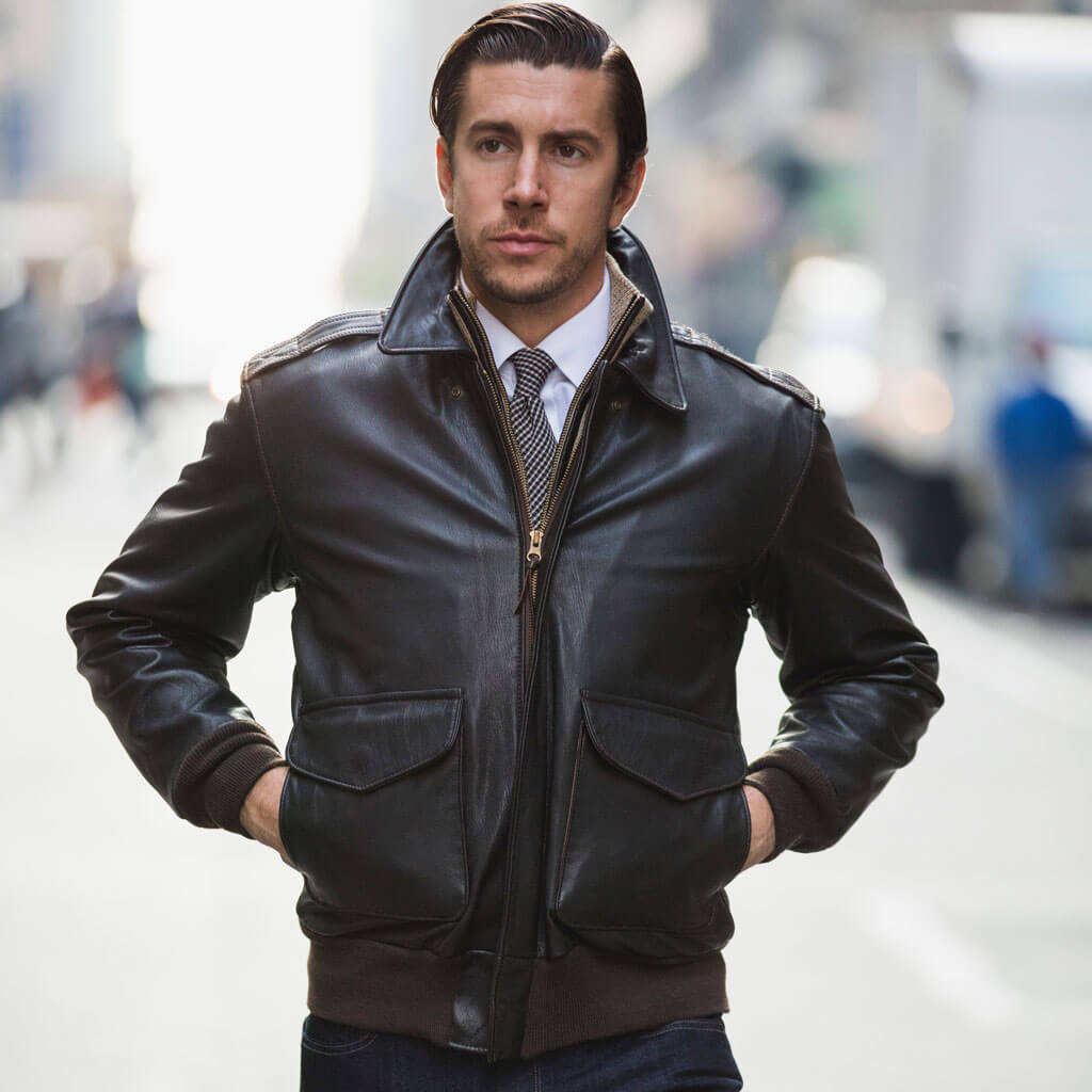 U.S.A.F. 21st. Century A-2 Jacket Z21V41 in Brown